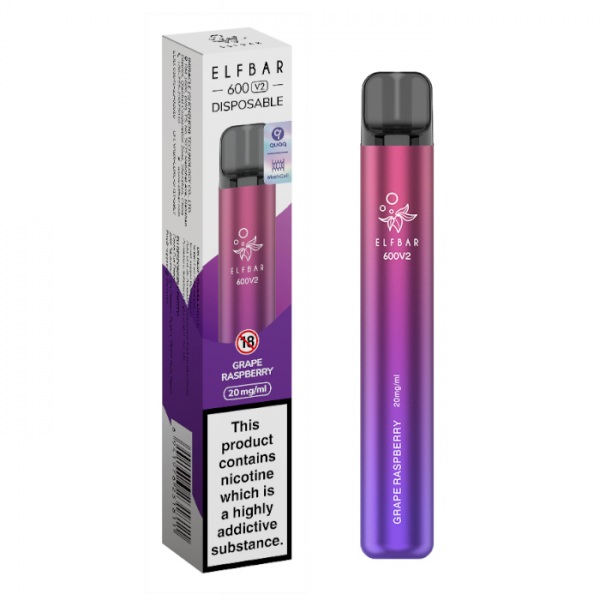 Elf Bar V2 Disposable Vape Pen - Grape Raspberry